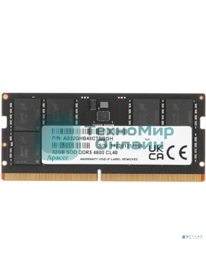 Оперативная память Apacer, DDR5, 32Gb (1x32Gb), 4800MHz, CL40, SO-DIMM
