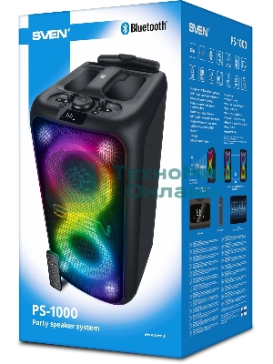 Колонка портативная SVEN АС PS-1000 черный 160W 1.0 BT/3.5Jack 8000mAh