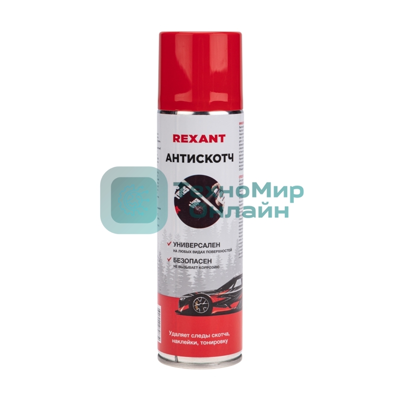 Удалитель следов наклеек и тонировочной пленки (антискотч), аэрозоль 335мл Rexant