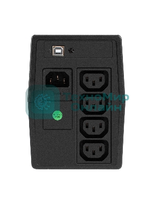 Источник бесперебойного питания ExeGate Power NB-850.LED.AVR.4C13.USB (850VA/510W, LED, AVR, 4*C13, USB, батарея 12V 9Ah, Black)