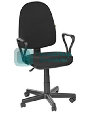 Кресло офисное OLSS ПРЕСТИЖ черный В-14 Крестовина: 