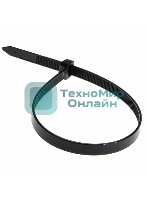 Хомут-стяжка кабельная нейлоновая Rexant 250 x7,6 мм, черная, упаковка 100 шт.