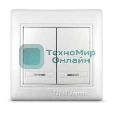 Выключатель 2-кл. СП Севиль 10А IP20 с индик. белый Universal С0123