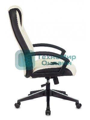 Кресло Бюрократ Zombie 8 белый/черный, экокожа, 120 кг, механизм качания