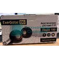 (Поврежденная упаковка) Акустическая система 2.0 ExeGate EX287053RUS Disco 180 (питание USB, 2х3Вт (6Вт RMS), 100-20000Гц, черный)