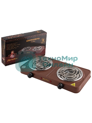 Плита настольная электрическая Матрена МА-062, коричневый, ТЭН, 2 конф.