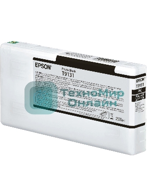 Картридж струйный Epson T9131 (C13T913100) фото черный (200 мл) для SureColor SC-P5000, SC-P5000V