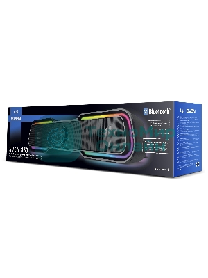 Акустическая система SVEN 450 2.0 (2x5W, Bluetooth, RGb-подсветка) черная