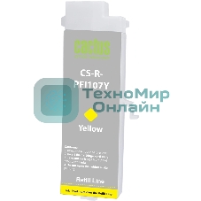 Картридж перезаправляемый струйный Cactus CS-R-PFI107Y желтый для Canon imageProGRAF iPF670/680/685/770/780/785 без чипа