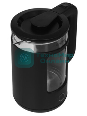 Чайник электрический Energy E-256, 1500 Вт, 1,5л, стекло, черный
