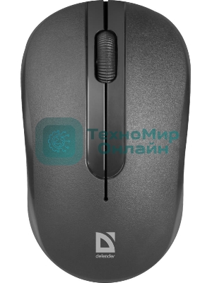 Мышь беспроводная Defender Hit MM-495 черный, 1600 dpi, радиоканал, USB, кнопки - 3