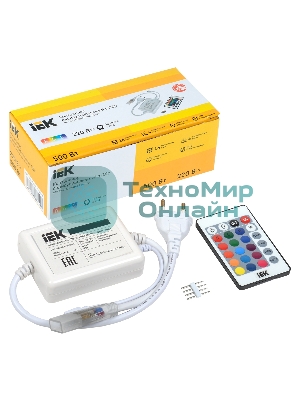 Контроллер с ПДУ IEK LSC1-RGB-500-IR-20-220-B ИК RGB 3 канала 220В 3А 500Вт