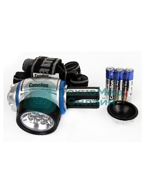 Фонарь налобный LED5310-7F3 (7LED 3 режима; 3хR03 в комплекте; метал.) Camelion 7534