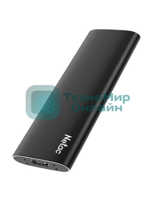 Внешний SSD Netac Z SLIM, 1TB, USB 3.2 Gen 2 Type-C, R/W 550/480, черный