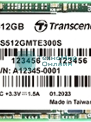 Накопитель SSD Transcend 300S TS512GMTE300S, 512Gb, PCIe 3.0 x4, M.2 2230, NVMe, R/W 2000/1100