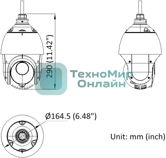 Камера видеонаблюдения IP HiWatch DS-I225(D) 4.8-120мм цв. корп.:белый