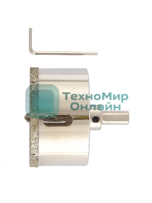 Сверло алмазное Matrix по керамограниту, 75 х 67 мм, 3-гранный хвостовик