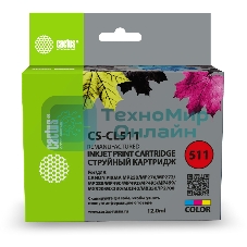 Картридж струйный Cactus CS-CL511 многоцветный (9 мл) для Canon MP240 MP250 MP260 MP270 MP480