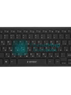 Комплект клавиатура+мышь Gembird KBS-9100 беспроводной, USB, 1600 DPI, чёрный