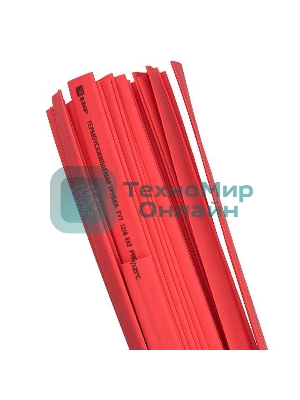 Термоусаживаемая трубка ТУТ 16/8 красная EKF PROxima tut-16-r-1m EKF