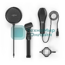 Микрофон проводной Hama Stream 400 Plus 2м черный