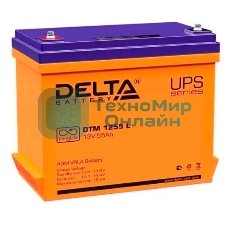 Батарея для ИБП Delta DTM 1255 L напряжение 12В, емкость 55А·ч (239x132x210мм)