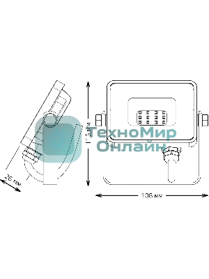 Прожектор светодиодный Gauss LED Qplus 10Вт IP65 6500К черный