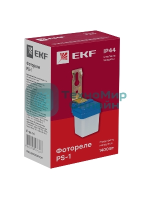 Фотореле EKF fr-ps-1-6 PS-1 6А 1200Вт IP44 EKF PROxima