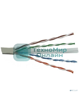 Кабель Exegate EX186134RUS UTP 4 пары кат.6 Exegate CCA, 305м pullbox, серый