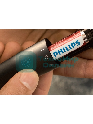 Триммер для носа Philips NT1620/15 роторный режущий элемент, водонепроницаемый корпус - пластик, цвет - черный, в комплекте батарейка АА