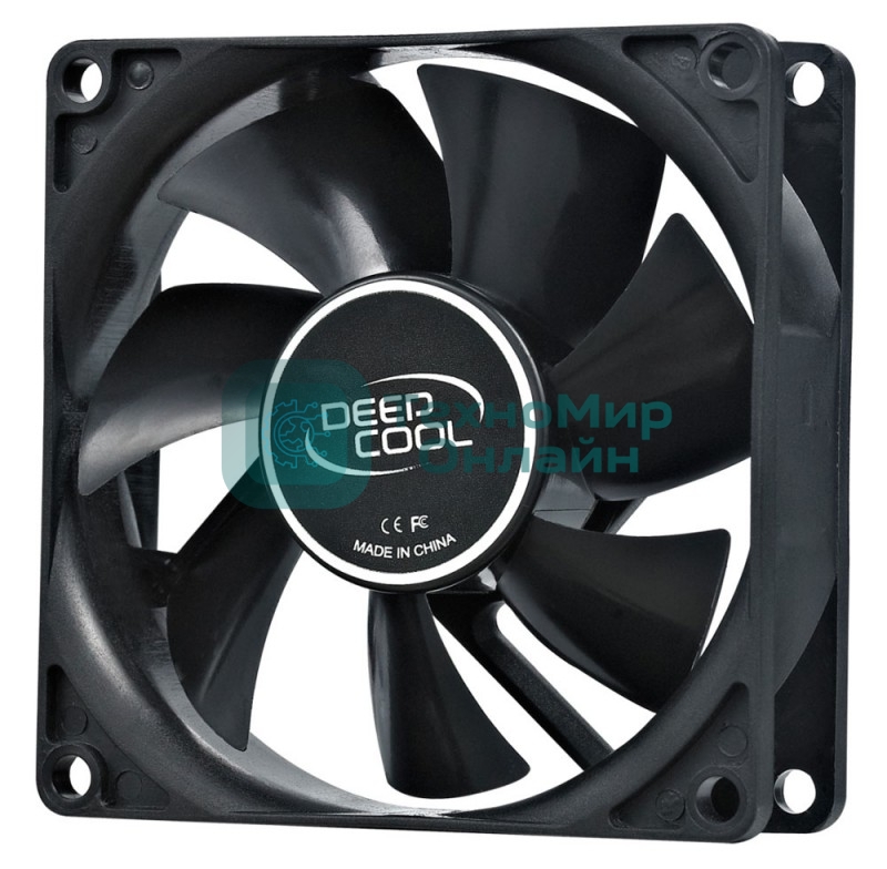 Вентилятор для корпуса DEEPCOOL XFAN 80 черный, 80 мм, 1800 об/мин, 20.3 дБ, Molex