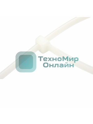 Хомут-стяжка кабельная нейлоновая Rexant 250 x7,6 мм, белая, упаковка 100 шт.