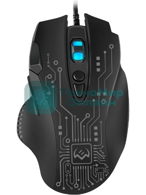 Мышь проводная SVEN RX-G715 черный, 3200 dpi, USB, кнопки - 8