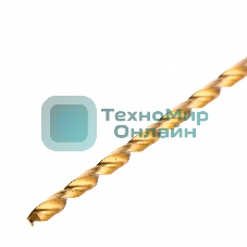 Сверло спиральное по металлу Matrix 4 x 300мм, HSS, нитридтитановое покрытие