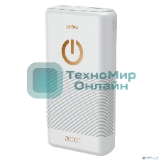 Портативный аккумулятор Perfeo 20000 mAh + Micro usb/In Micro usb/Out USB 1 А, 2.1A/белый (PF_B4299)