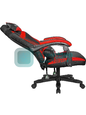 Кресло Defender Master черный, экокожа, 140 кг, механизм качания