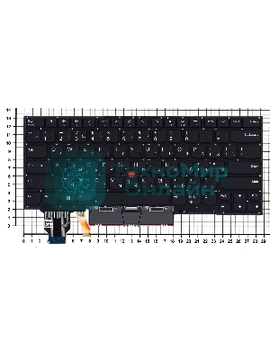 Клавиатура для ноутбука Lenovo ThinkPad X1 carbon Gen 7 2019 черная с подсветкой