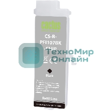 Картридж перезаправляемый струйный Cactus CS-R-PFI107BK-CHIP (260мл) для Canon imageProGRAF iPF670/680/685/770/780/785 с чипом