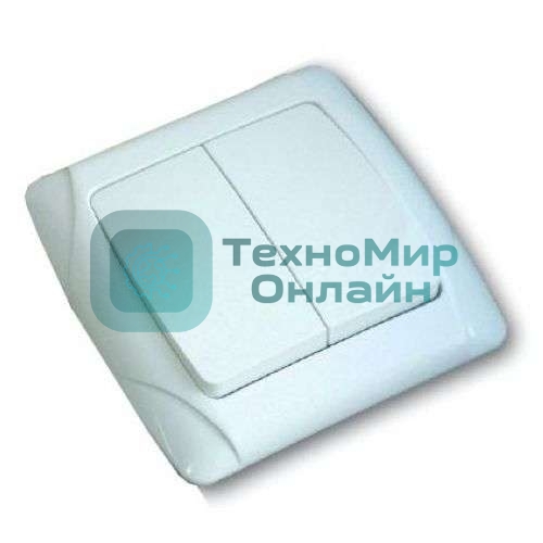 Выключатель 2-кл. СП Маргарита 10А IP20 белый Universal М0023