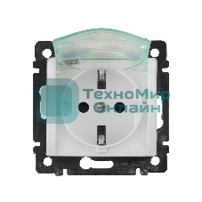 Розетка Legrand Valena 774220 влагозащищенная IP44 с заземлением с крышкой и защитными шторками (белая)