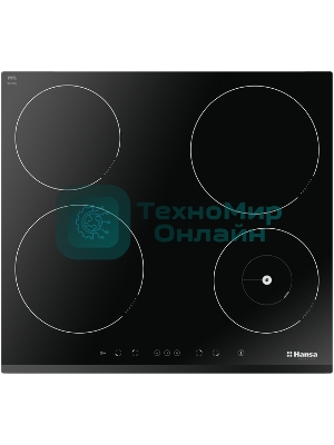 Индукционная варочная панель Hansa BHI68508, конфорок: 4 шт., стеклокерамика, независимая, черный