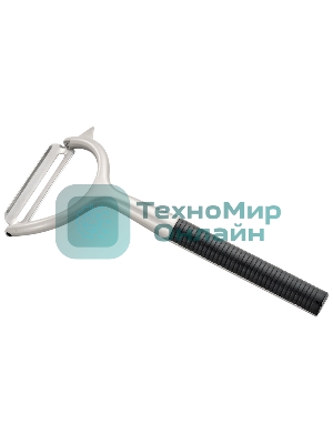 Овощечистка Mallony с гориз. лезв-м,серии Eletto, сплав цинка никелированный,ABS пластик (ручка)