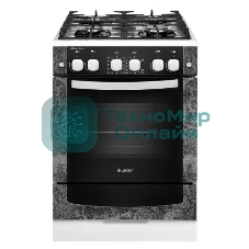 Плита газовая Gefest ПГ 6500-02 0313 черный, конфорок 4 шт, духовка 52 л, 60 см x 85 см x 60 см