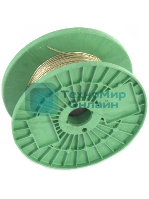 Трос металлополимерный прозрачный Сибртех ПР-2.0, (2,0мм толщина, катушка 200м.п.),