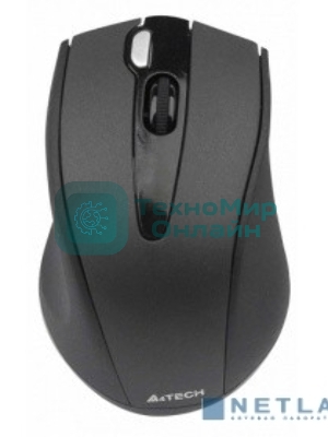 Мышь беспроводная A4Tech G9-500F черный, 1200 dpi, радиоканал, USB, кнопки - 4
