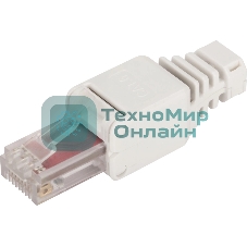 Коннектор Lanmaster LAN-TMP-U6A-WH полев.RJ45 кат.6A UTP бел. (упак.:1шт)