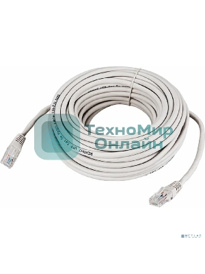 Пaтч-корд Rexant U/UTP, cat.5e, RJ45-RJ45, неэкранированный, PVC серый, 20м
