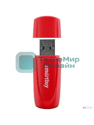 Флешка USB Smartbuy Scout Red (SB008 Gb2SCR), 8Gb, USB 2.0, R/W 15/8, красный