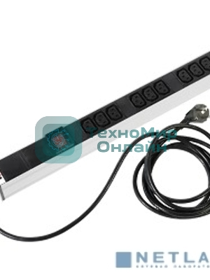 Аксессуар ЦМО Блок розеток Rem-16 с выкл., 9 IEC 60320 C13, 16A, алюм., 19