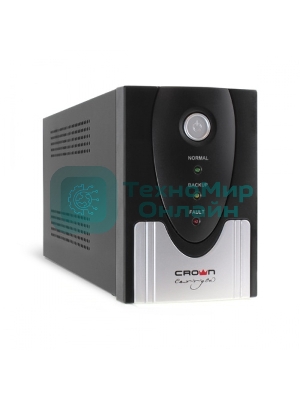 Источник бесперебойного питания CROWN Line Intractive CMU-SP800 COMBO USB 800VA\480W, корпус металл, 1x12V/9AH, розетки 4*IEC + 2*EURO+1*IEC bybass, трансформатор AVR 140-290V, съемный кабель 1.2 м, порт RJ11/45, порт USB, защита: от перегрузки, от КЗ, от скачков напряжения
